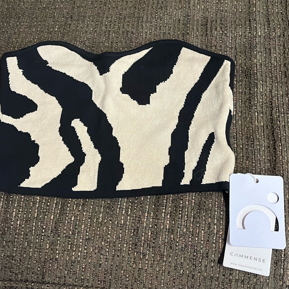 Common sense strapless bandeau dress top